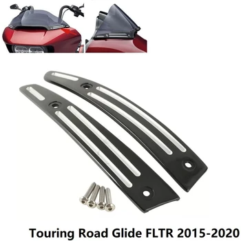 Черная боковая накладка на лобовое стекло с разрезом для Touring Road Glide FLTR 2015-2020