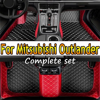 Изготовленные на заказ Кожаные автомобильные коврики для Mitsubishi Outlander 2013 2014 2015 2016, 5-местные Ковры, Коврики для Ног, Аксессуары