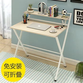 Простой маленький складной стол для студентов и взрослых, письменный стол для обучения, простой современный домашний стол, настольный компьютерный стол в спальне