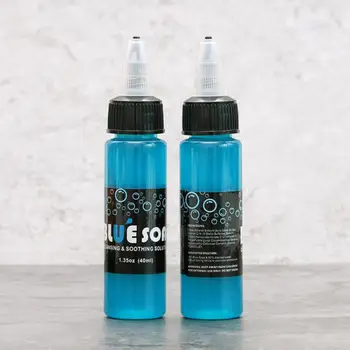ELECOOL Microblading 40 мл Синего мыла для чистки и успокаивающего раствора Принадлежности для тату-студии Принадлежности для тату-чистки