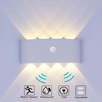 8 Вт Светодиодный настенный светильник, Наружный Водонепроницаемый IP65, Настенный светильник для крыльца, сада, гостиной, Спальни, прикроватной тумбочки, Светильник для освещения
