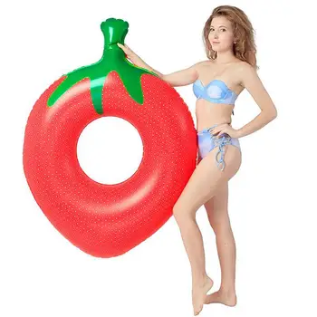 Новый Stawberry Форма Надувное Кольцо Для Плавания Матрас Кольцо Для Плавания Летний Бассейн Водяной Матрас Для Взрослых Женщин Кровать Игрушки Для Бассейна