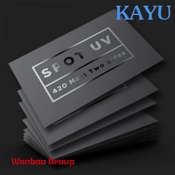 Высококачественная роскошная визитная карточка с УФ-печатью черного цвета с собственным логотипом