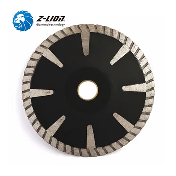 Z-LION 5-дюймовый Вогнутый Изогнутый Алмазный режущий диск с турбонаддувом Для Гранитной, мраморной, каменной Беседки 22,23 или 16 мм Турбо-колеса