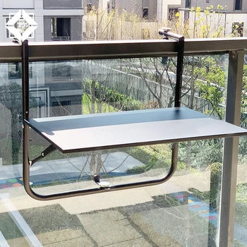 Новый Открытый Балконный Подвесной Складной столик шириной 0,5 см-115 см С перилами для изучения пейзажа, Чайный столик с регулируемой высотой