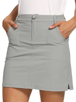 Женская Уличная юбка для гольфа Skort Skorts UPF 50 + Быстросохнущие карманы на молнии, юбки Для активного Отдыха, Пешие Прогулки, Теннис, гольф, тренировки, Спорт, Бег