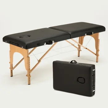Складная кровать для салона красоты, Профессиональные портативные столы для спа-массажа, Складные с сумкой, мебель для салона, деревянная 185x60/185x70 см