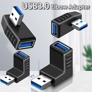 Разъем USB 3.1 с углом наклона 90-270 градусов от мужчины к женщине под углом влево Вправо Вверх вниз от USB к USB3.1 Адаптер-удлинитель