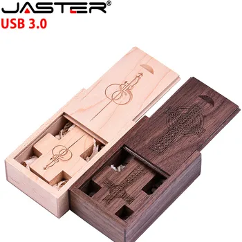 JASTER Самый продаваемый USB3.0 деревянный Крест USB + коробка USB Флэш-накопитель USB memory stick флешка 8 ГБ 16 ГБ 32 ГБ Кресты флэш-накопитель gi