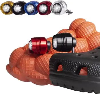 2 шт. Светодиодные фонари для крепления Croc на обувь Croc Водонепроницаемый Перезаряжаемый светильник ABS светодиодные фары Аксессуары для украшения Croc