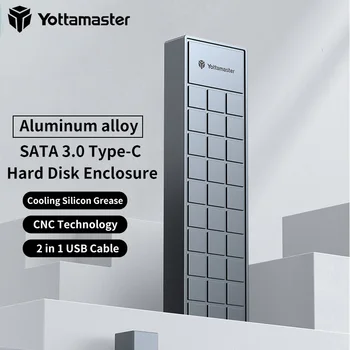 Твердотельный накопитель Yottamaster SATA 3,0 M.2 Type-C, корпус для ноутбука, 500 Мбит/с, Многофункциональный корпус для жесткого диска, Чехол для Windows Mac OS