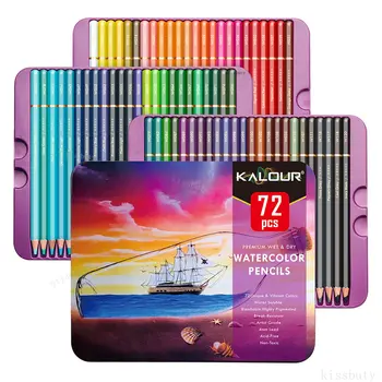 Акварельные карандаши Премиум класса Soft Core 72 с книжками-раскрасками Профессиональный Водорастворимый цветной карандаш для художественных принадлежностей