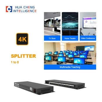 Распределитель разветвителей AMS-H1S8 с разрешением 1080p 4K * 2K HDCP, как у Dtech DT-7148, с двухцветным светодиодным дисплеем для разветвителя