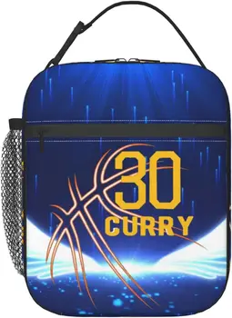 Баскетбольная сумка для ланча с карри, изолированный ланч-бокс для многоразового использования, переносная сумка для работы, пикника или путешествий