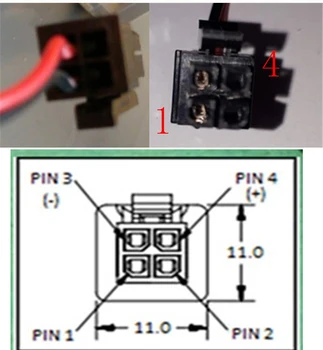 20 см 22AWG Molex P / N 43025-0400 4-контактный Molex Micro-Fit 3.0 двухрядный (4 контура) Штекерный кабель длиной 20 см, вывод 1 (+) и вывод 3 (-)
