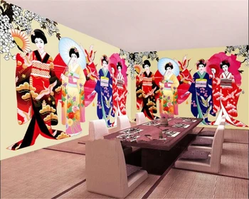 beibehang Пользовательские обои красивая мода японская красота подходит для столовой фон стены 3D обои из папье-маше