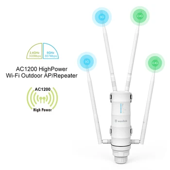AC1200 Высокомощный Открытый Беспроводной WiFi Маршрутизатор AP Repeater Extender С PoE и Двухдиапазонной антенной с высоким коэффициентом усиления 2,4 ГГц 5 ГГц