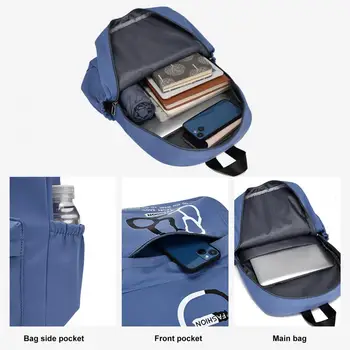 Модный студенческий рюкзак с двусторонней застежкой на молнию, легкий школьный рюкзак для путешествий, школьная сумка для студентов, Сумка для книг