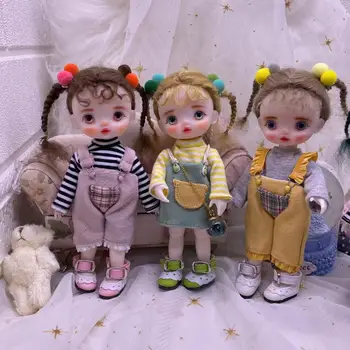 16 см Модный мини-Парик BJD Кукла с подвижным суставом Куклы для девочек 3D Большие Глаза Красивая Милая игрушка DIY Кукла с одеждой Одевающаяся Кукла