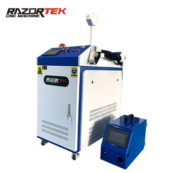 Портативный волоконно-лазерный сварочный аппарат Razortek мощностью 1500 Вт, система лазерной сварки меди
