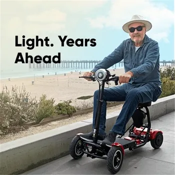 Электрический скутер Daibot для инвалидов, Четырехколесные Электрические скутеры, Двухмоторный мобильный скутер мощностью 250 Вт, складной для пожилых людей
