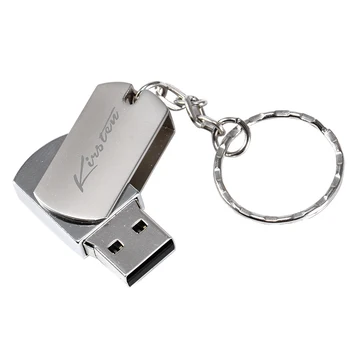 Деловые подарки Металлический флэш-накопитель USB 2,0 с Бесплатным Пользовательским логотипом, Серебристый Флеш-накопитель Реальной емкости 64 ГБ/32 ГБ/16 ГБ/8 ГБ U-диск