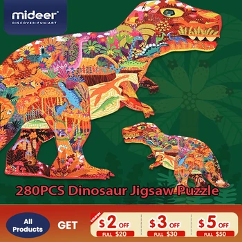MiDeer 280Pcs 3D головоломка для детей 3-7 лет с интеллектом Монтессори, игрушка-пазл, Бумажный динозавр, детская домашняя школа, Jugetes