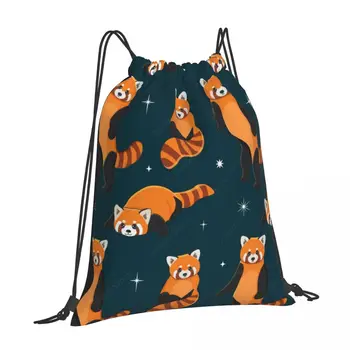 Рюкзак для хранения Red Panda Sports В Тренажерном Зале Пользовательские Рюкзаки на Шнурке Идеально подходят Для Школы Кемпинга И Легких пеших прогулок