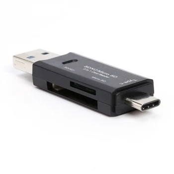 Устройства для чтения карт памяти 3 в 1 OTG USB 3.0 Высокоскоростные Аксессуары для домашних компьютеров для адаптера TF/Mirco SD Type-C