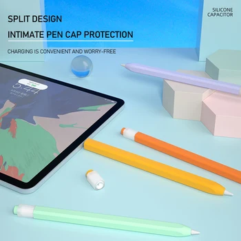 Классический ретро-желейный защитный чехол для Apple Pencil 1 и 2 поколения, Моющийся, полный силиконовый чехол, Защита от царапин, рукав от падения