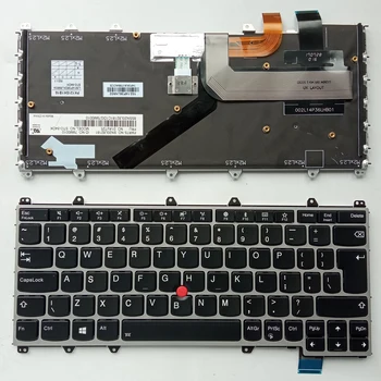 Новым пользователям предоставляется скидка на клавиатуру ноутбука Lenovo Thinkpad S1 Yoga 4th Yoga 370 с подсветкой пользовательского интерфейса клавиатуры в серебряной рамке