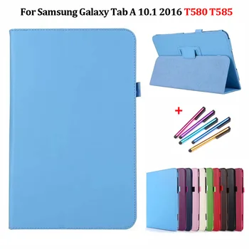 Чехол для планшета Samsung Galaxy Tab A 10.1 2016, Чехол SM-T580 T585, Откидная крышка, Подставка Для Samsung Galaxy Tab A6, чехол Funda
