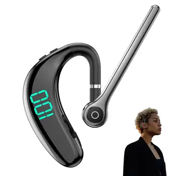 V18 Беспроводные Bluetooth-совместимые наушники 5.3 с двойным микрофоном, гарнитура с шумоподавлением, ушной крючок, деловые наушники