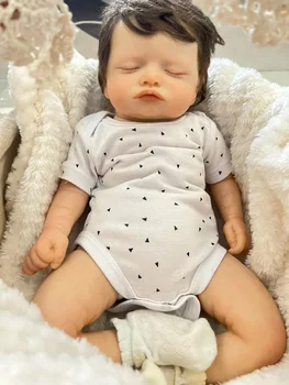 18-Дюймовая Розали Закончила Rebrn Bebe Lovely Sleeping Ручной работы, Реалистичная кукла для новорожденных, Нарисованная художниками Реалистичными муньеками