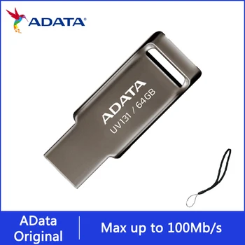 ADATA AUV131 16 ГБ 32 ГБ 64 ГБ Флеш-Накопитель Автомобильный Динамик Металлический Высокоскоростной Зашифрованный U Диск Серии USB Flash Drive 3,2 для Телефона
