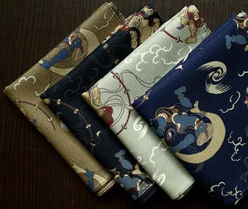 Высококачественный хлопчатобумажный носовой платок, дизайн Божества ветра, модные женские носовые платки в японском стиле, квадратный карман 52*52 см