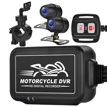 Видеорегистратор для мотоцикла, Водонепроницаемый Регистратор, камера для Видеорегистратора для мотоцикла, 1080p, Двойной широкоугольный 150 объектив, Видеорегистратор для записи Спортбайка, Ночной
