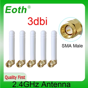 EOTH 2,4 g антенна 3dbi sma штекер wlan wifi 2,4 ГГц антенна pbx iot модуль маршрутизатор tp link приемник сигнала antena с высоким коэффициентом усиления