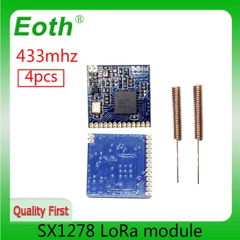 EOTH 433 МГц RF модуль LoRa 4шт SX1278 PM1280 Приемник-передатчик дальней связи SPI LORA IOT + 2шт антенна 433 МГц
