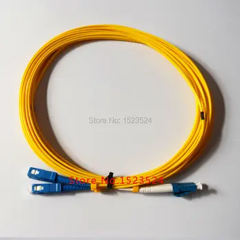 Горячие оптовые продажи оптоволоконных перемычек LC-SC для дуплексного и внутреннего оптоволоконного кабеля, SM, ПВХ, 3 М, оптоволоконный патч-корд 10 шт./лот