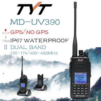 Китай Высококачественная Цифровая Портативная рация TYT MD-UV390 IP67 Водонепроницаемый УКВ/УВЧ Приемопередатчик Портативное любительское радио