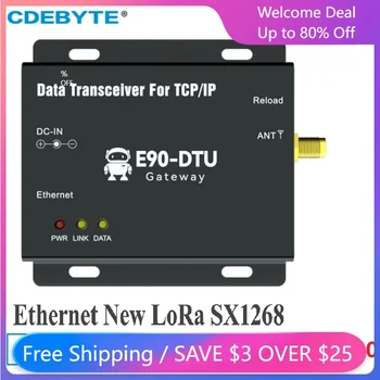 CDEBYTE LoRa 868 МГц 915 МГц 30dBm SX1268 Ethernet Беспроводной модем IoT Прозрачный Модуль передачи E90-DTU (900SL30-ETH) V2.0